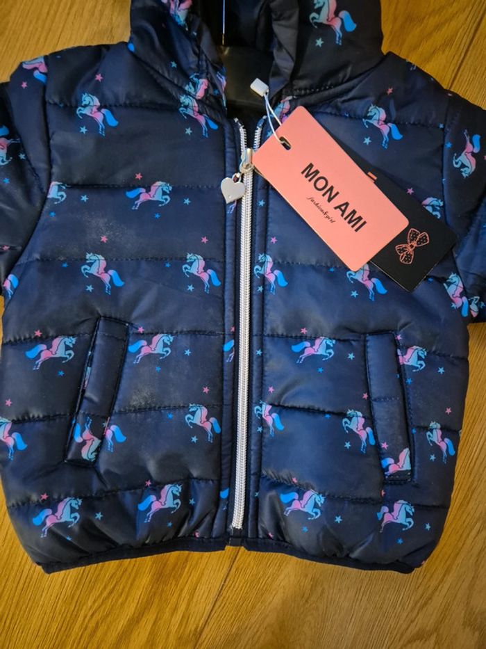 Doudoune licorne molletonné 1 ans neuves - photo numéro 3