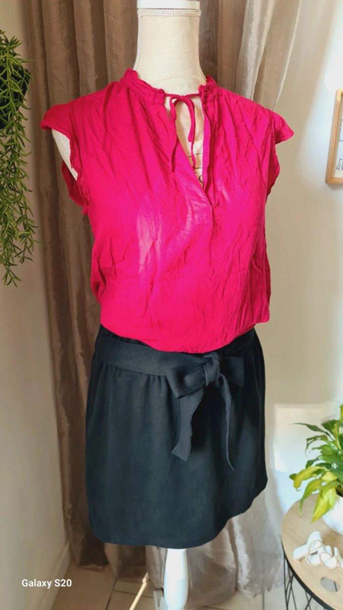 Jupe courte Ardene Taille L - haut Promod Taille L - photo numéro 3