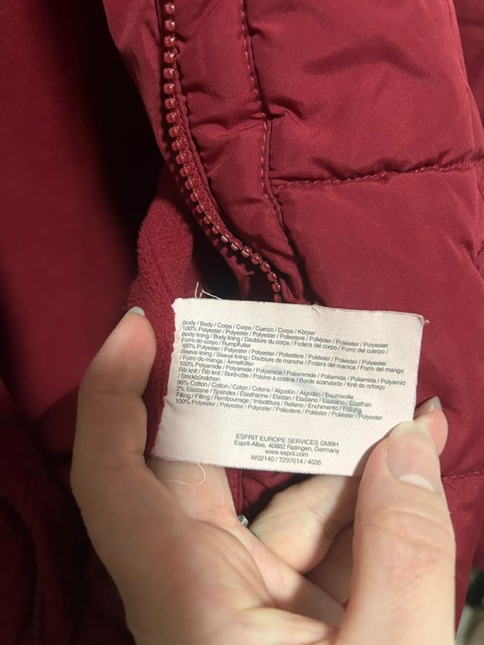 Jolie doudoune matelassée • bordeaux • taille M • EDC / Esprit - photo numéro 8