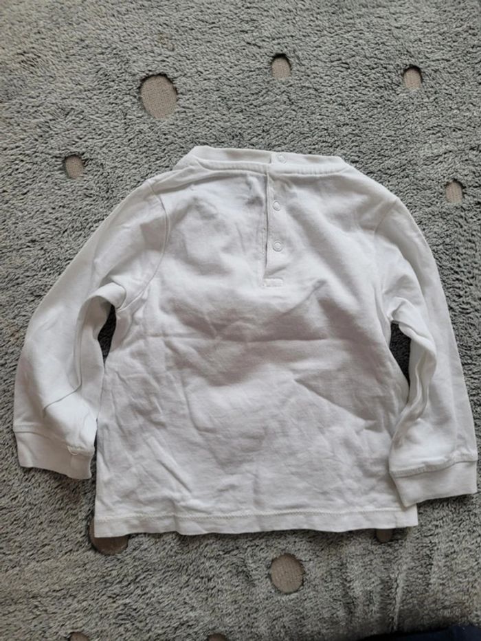 Tee-shirt manches longues 6 mois renard - photo numéro 3