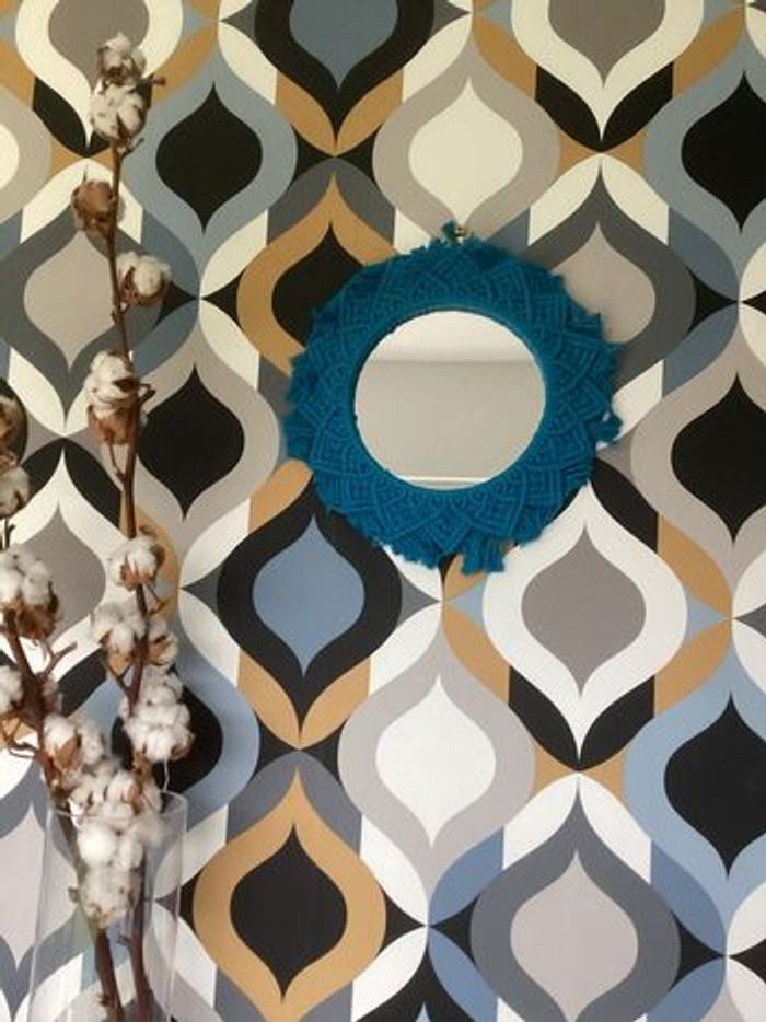 Miroir couronne macramé - photo numéro 2