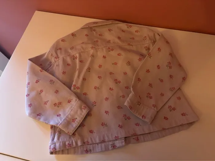 Chemise en jeans rose fleurs ZARA 4-5Y/110cm - photo numéro 7