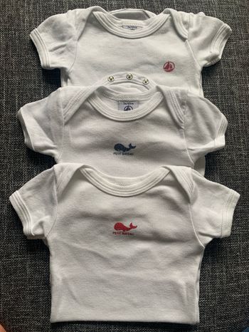Lot de 3 bodies Petit Bateau
