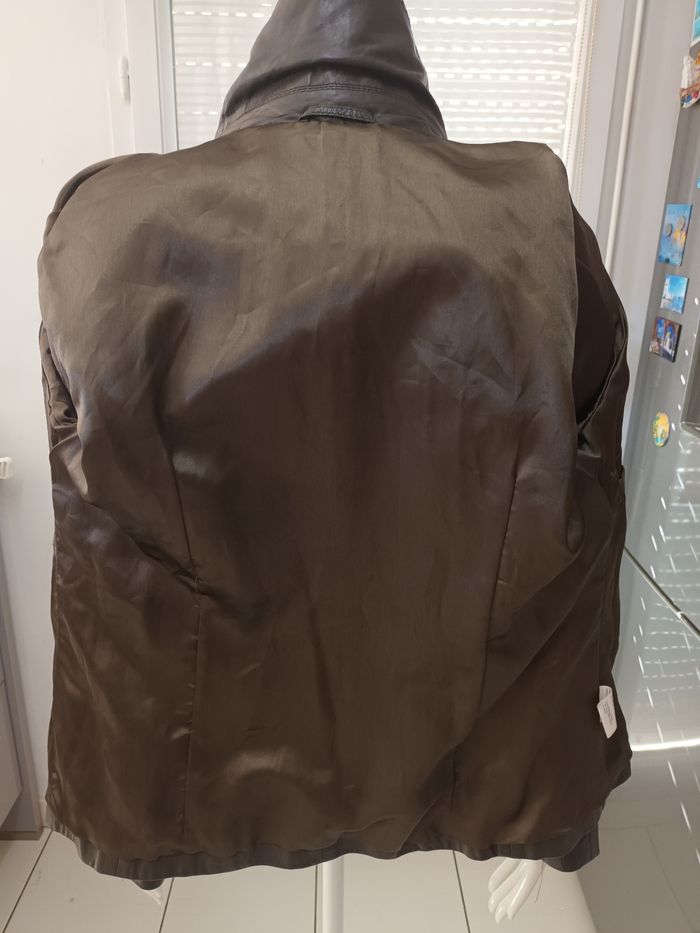 Veste vintage classique cuir souple avec surpiqûre en parfait état - photo numéro 5