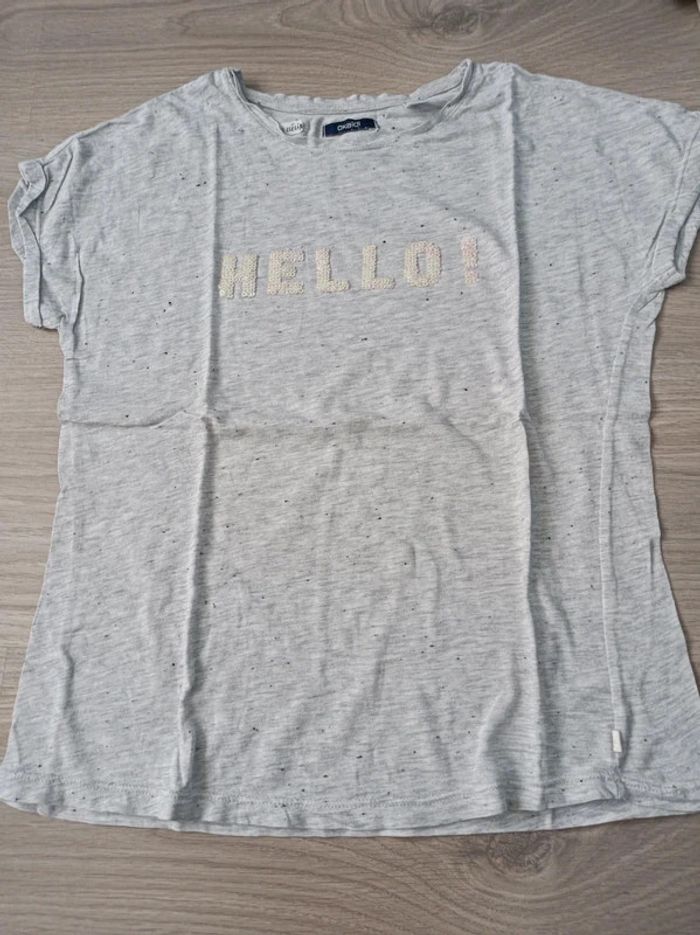 T-shirt Hello ! Okaïdi fille taille 12 ans en bon état