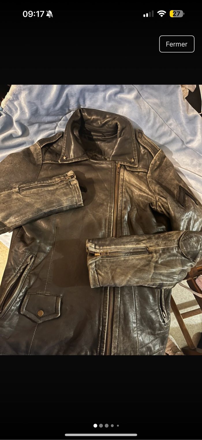 Veste perfecto cuire /simili naf naf taille 36