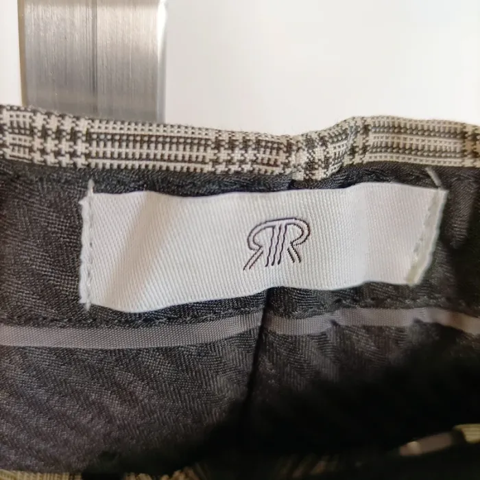Pantalon slim à carreaux prince de galles gris taille 46 stretch élégant RR A1282 - photo numéro 4