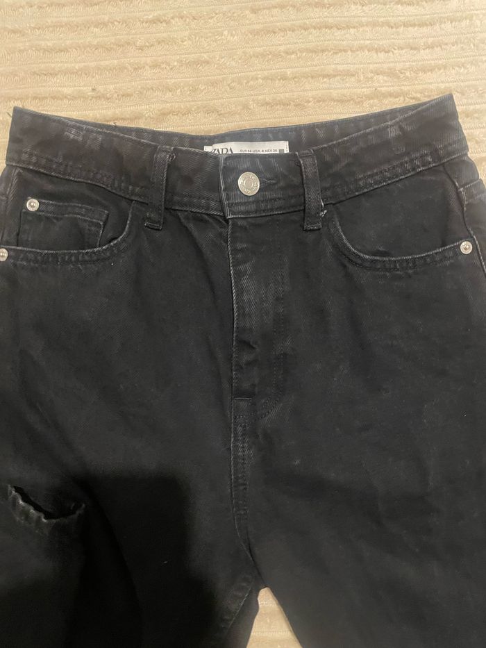 jean mom noir zara taille 36 - photo numéro 2