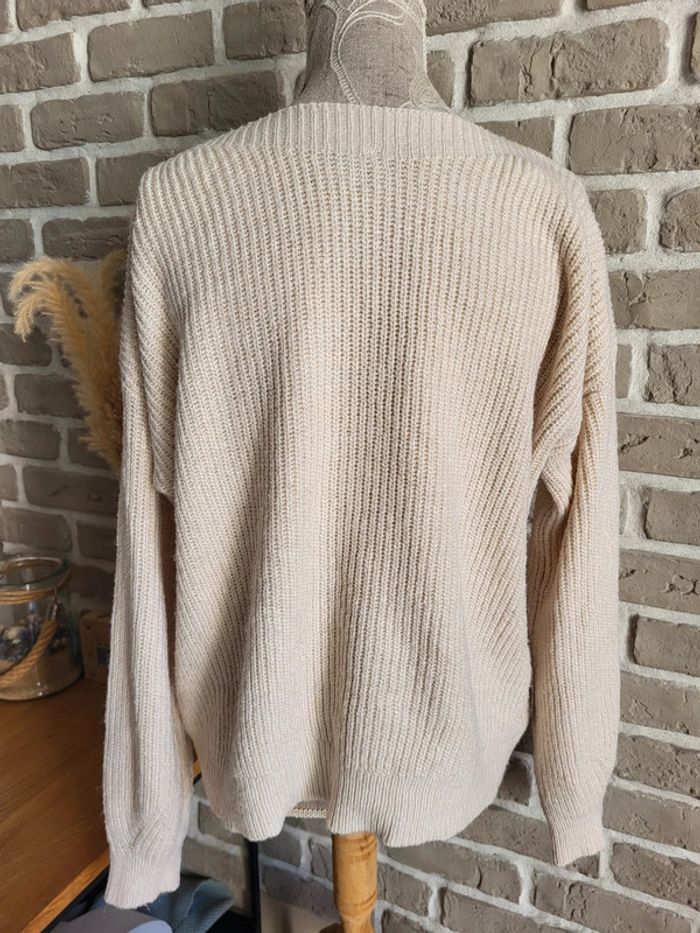 Pull en maille beige boutonné aux épaules Pimkie - photo numéro 9