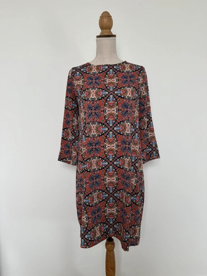 Robe terracota tunique dos nu Bordeaux midi dress neuf Kleid dress Vestido Vestito jurk jumpsuit - photo numéro 2