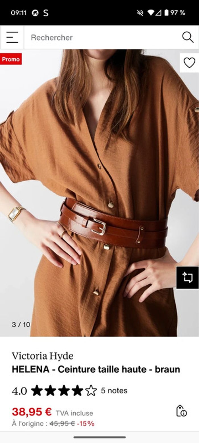 Ceinture Victoria Hyde London - Taile 110cm - Neuf avec étiquette - Soldé a 38.95€ - photo numéro 6