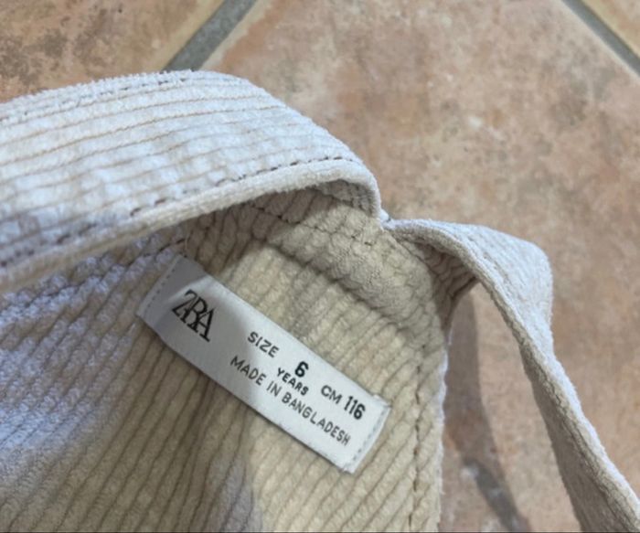 Salopette robe velours Zara fille - photo numéro 2