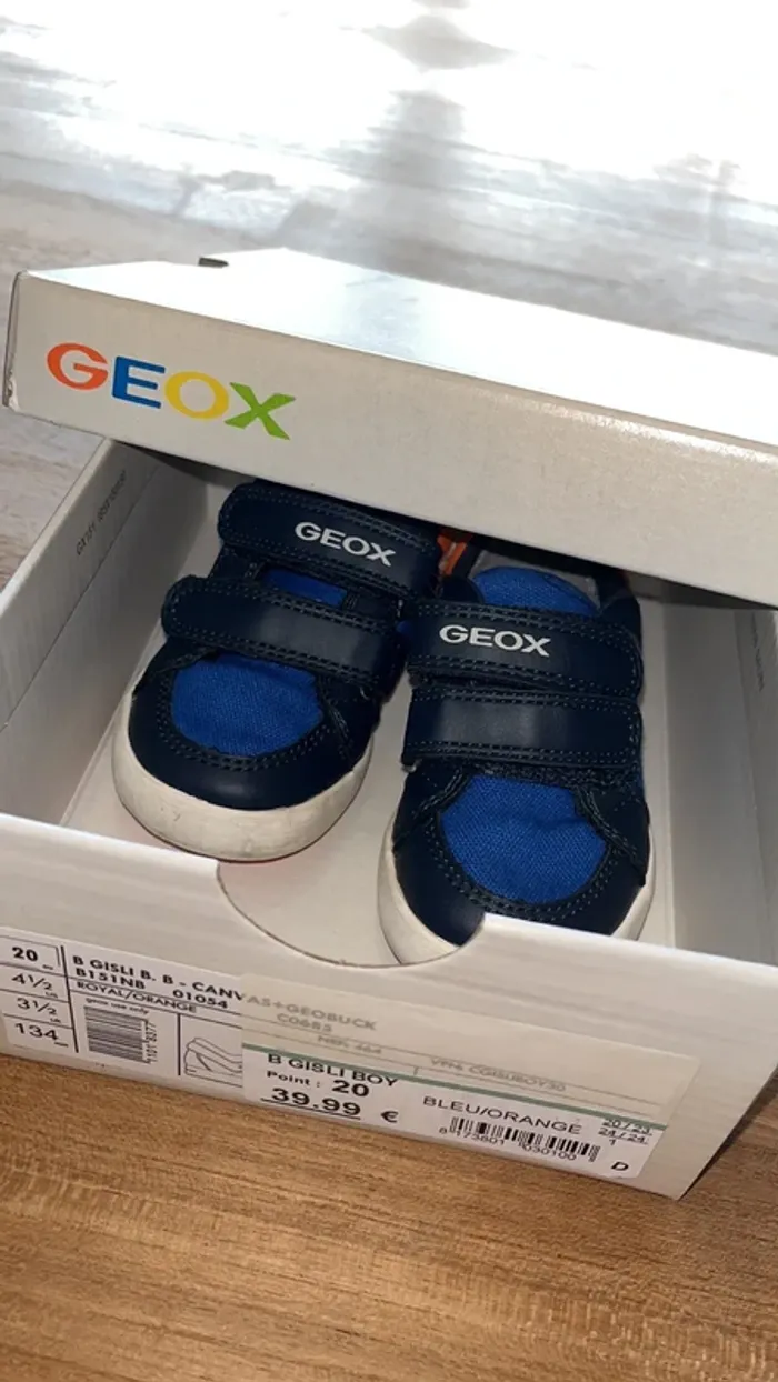 Basket geox t20 bleu et orange - photo numéro 8