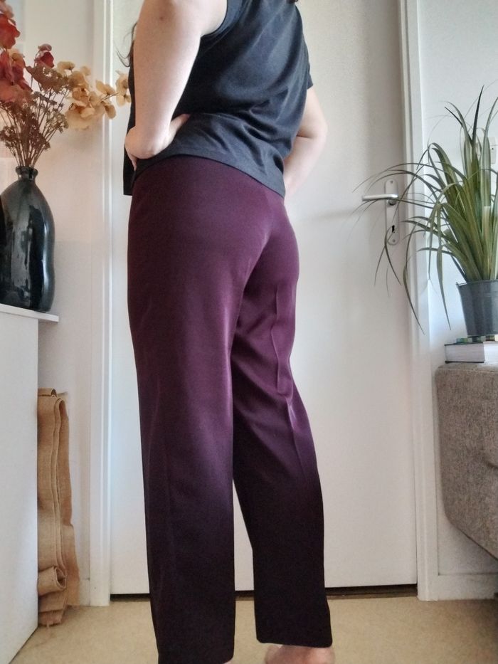Pantalon tailleur prune - photo numéro 3