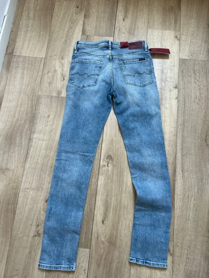 Jeans bleu clair destroy Teddy Smith flash jr skinny 16ans - photo numéro 5