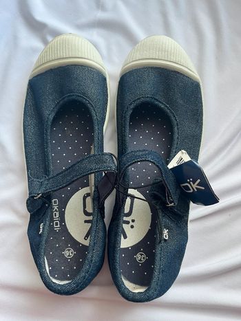 Ballerine bleue espadrille fille taille36 neuve Okaïdi