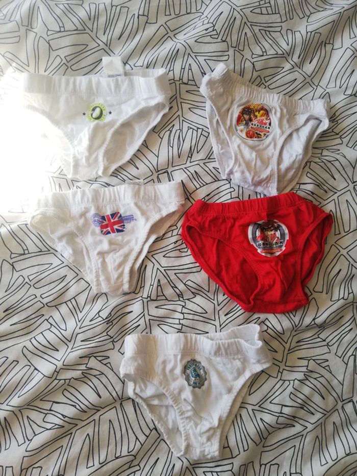 Lot 5 slips 6 ans marques diverses