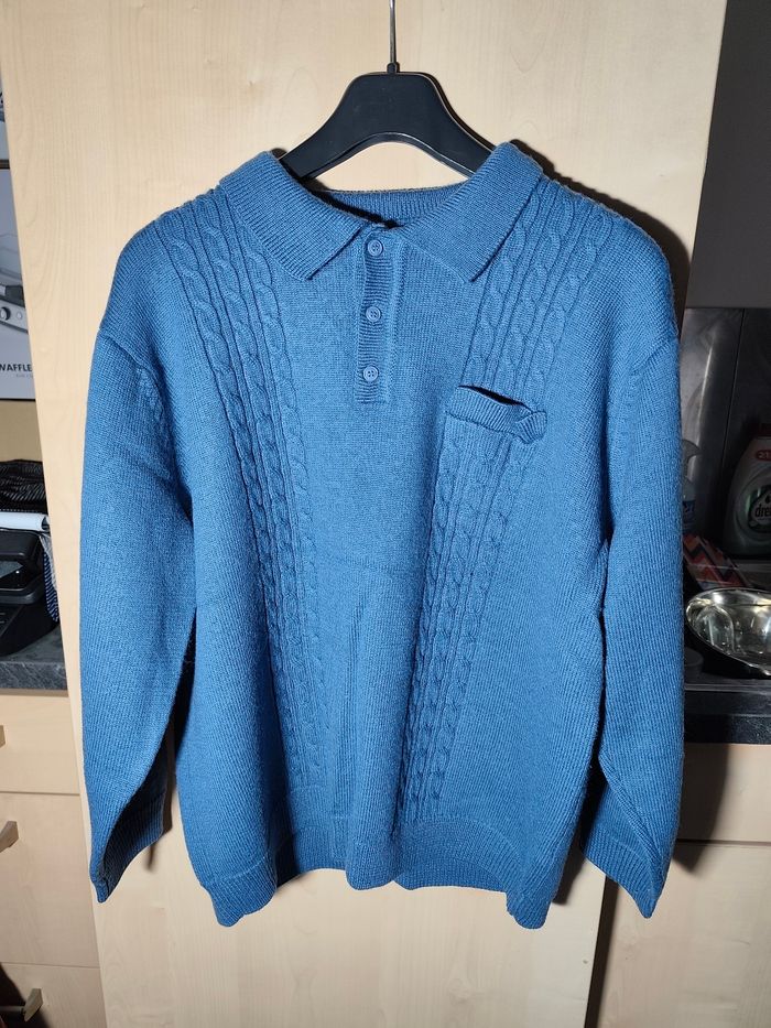 Pull homme moitié laine