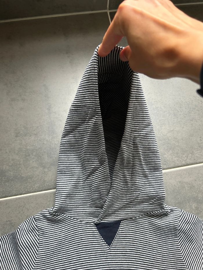 T-shirt haut manches longues capuche marinière garçon petit bateau - photo numéro 6