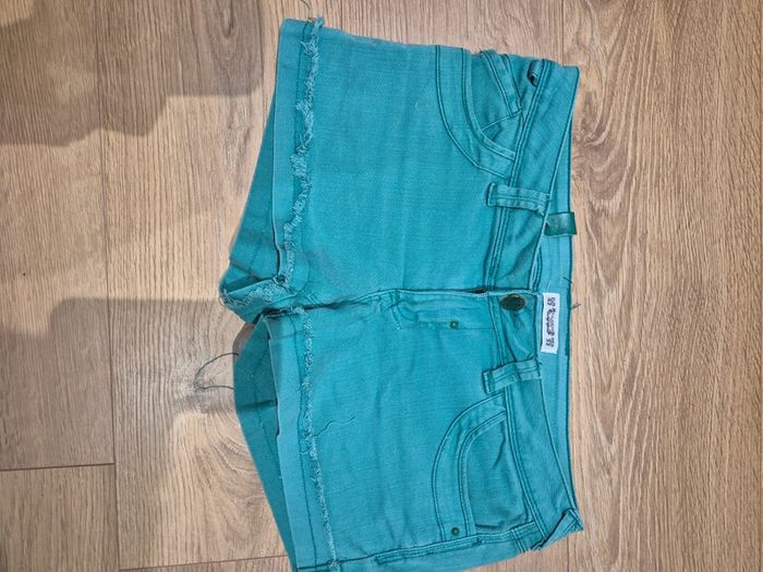 Short en jeans vert 42 - photo numéro 3