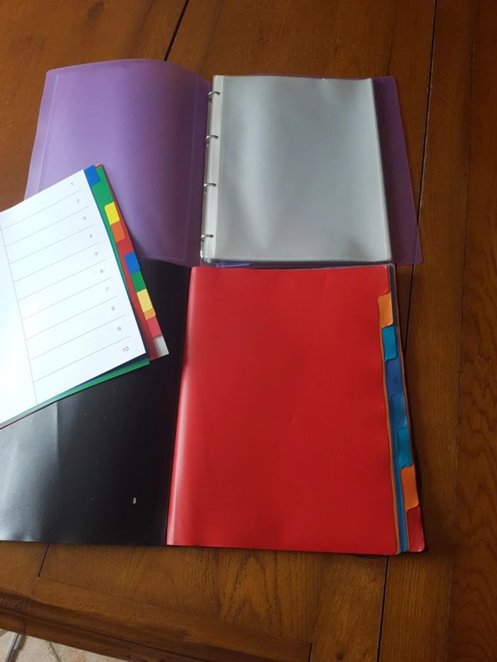 Lot trieur + petit classeur souple +  intercalaires - photo numéro 3