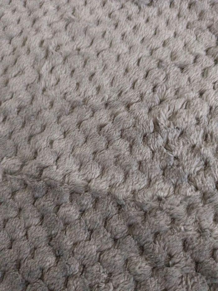 Plaid Polaire Doux Gris Dimensions : 70x100cm - photo numéro 2