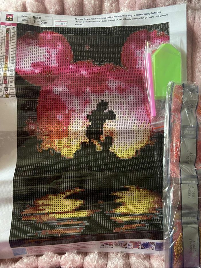 Diamond painting fleur sous cloche - photo numéro 8