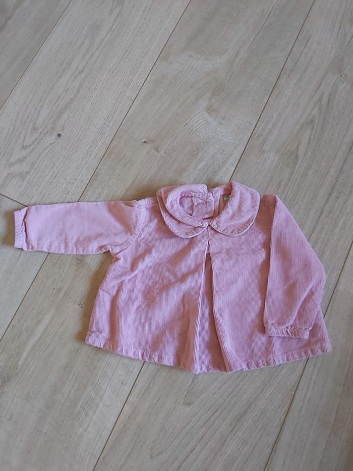 Blouse/chemise à col fille 3 mois comme neuf (78)