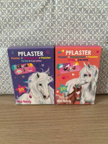 2 Boites de 20 Pansements Chevaux "Miss Melody" Violet / Orange