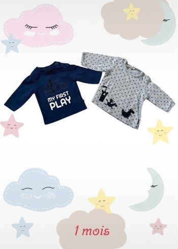 Lot sweat-shirts garçon 1 mois