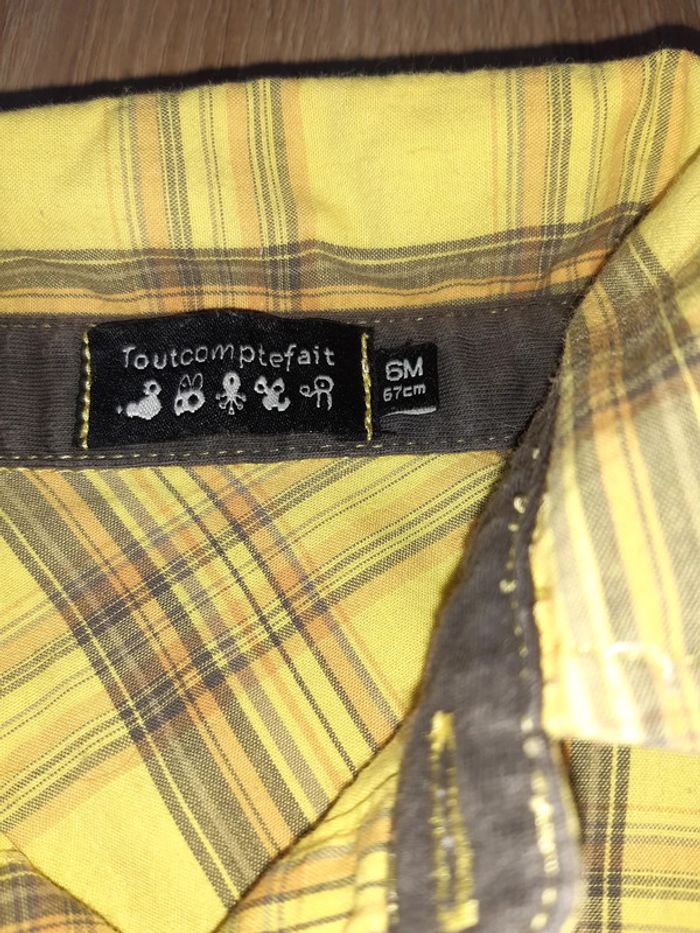 Chemise avec manches longues 6mois - photo numéro 4