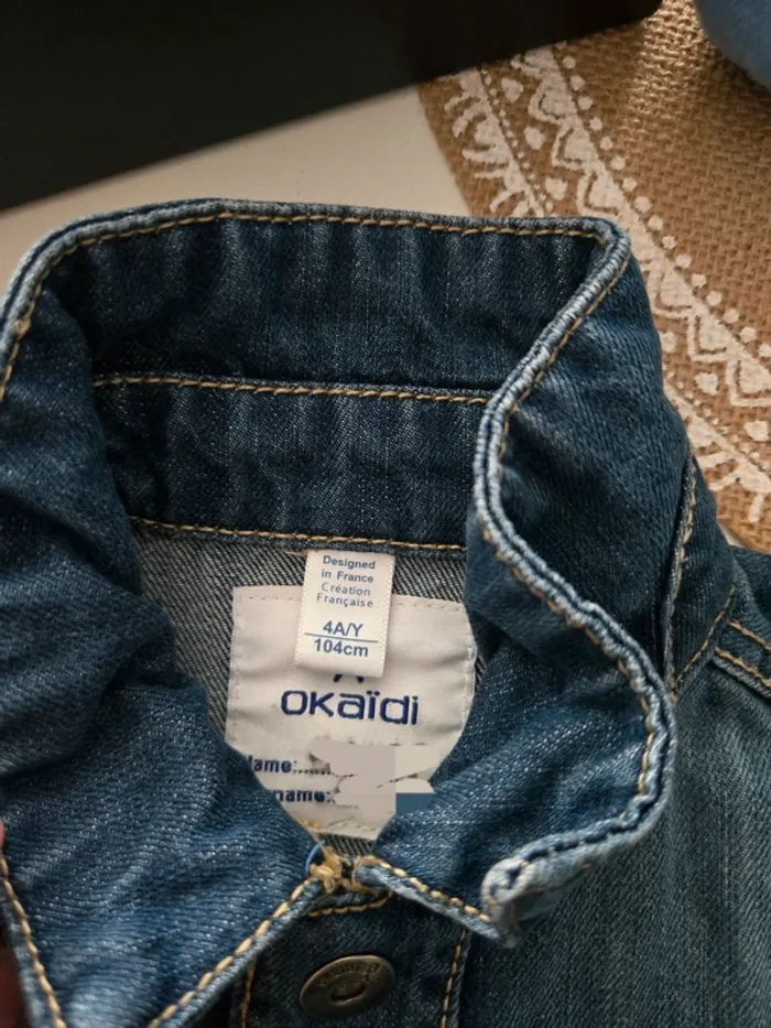Veste en jean okaidi 4ans - photo numéro 3