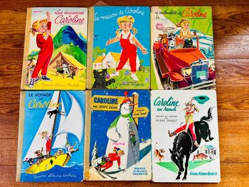 Lot de 6 grands albums Hachette Caroline état satisfaisant livres bd Pierre Probst