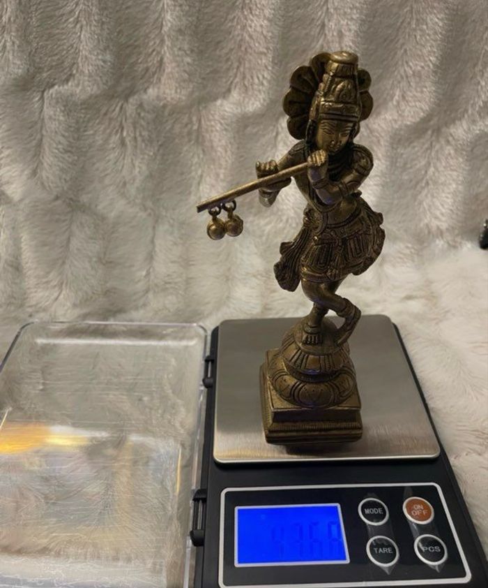 Statuette Krisna bronze doré - photo numéro 8