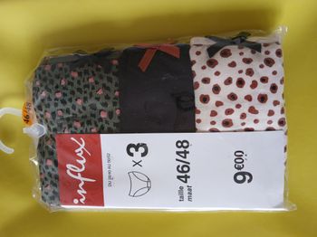 lot de 3 culottes en coton 46/48