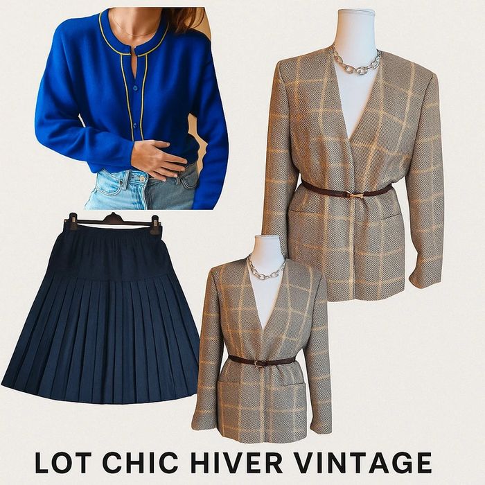 Lot 3 pieces chic hiver vintage