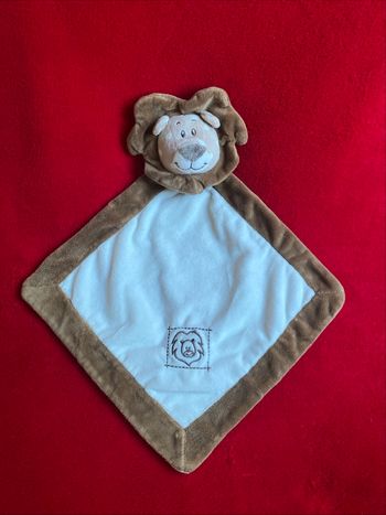 ZDT action doudou grelot lion losange marron Ecru 