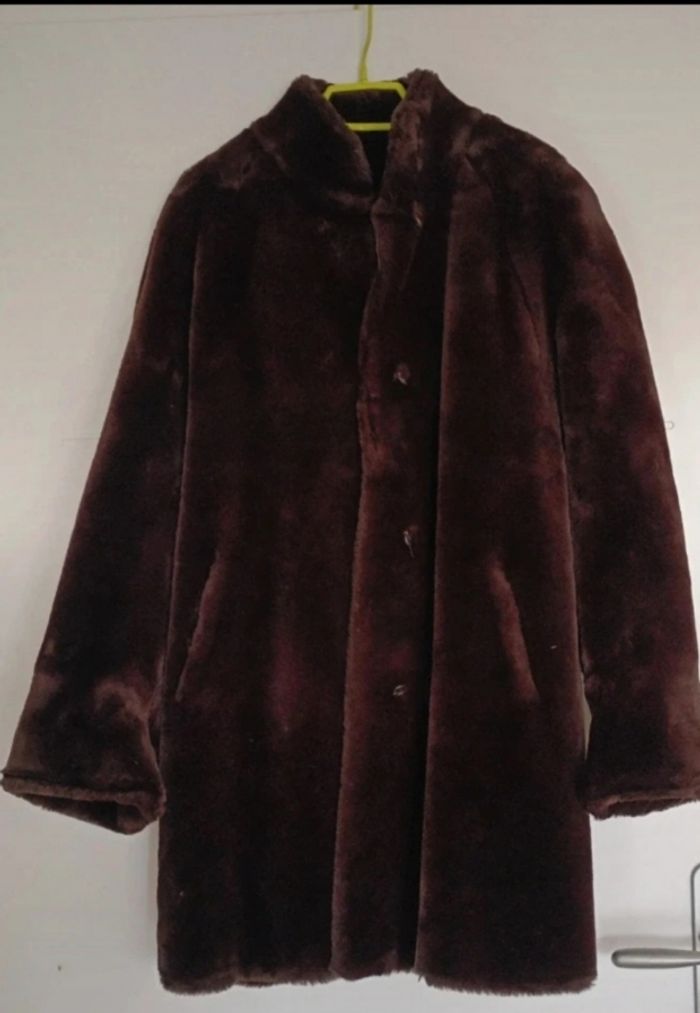 Manteau imitation fourrure