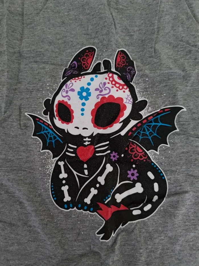 T-shirt avec imprimé dragon coloré - photo numéro 2