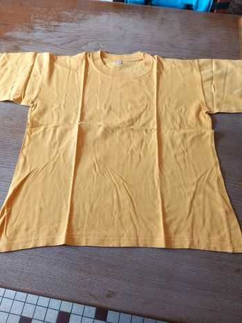 Tee-shirt coton 12ans jaune poussin