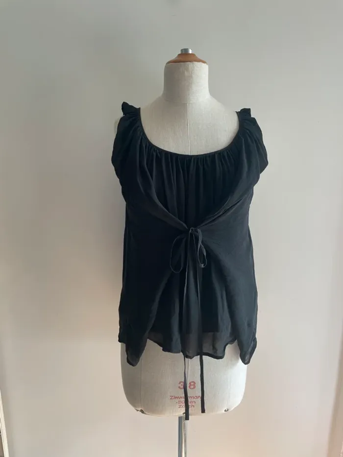 Haut noir en soie IRO T.1 - photo numéro 2