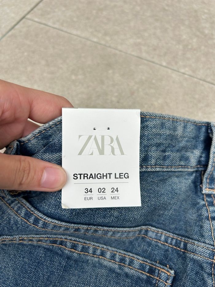 💙 Jean large bleu foncé Zara – Taille 34 (XS) – Neuf avec étiquette - photo numéro 4
