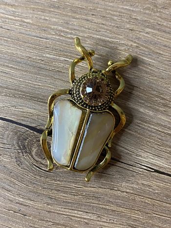 Broche scarabée mystique rétro
