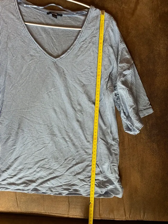 Haut teeshirt large rayé L - photo numéro 5