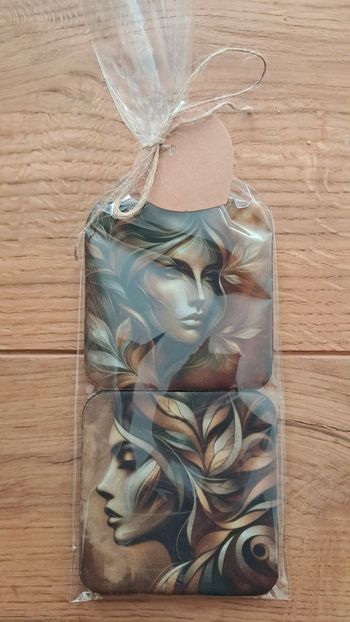 Lot de 4 dessous de verre design