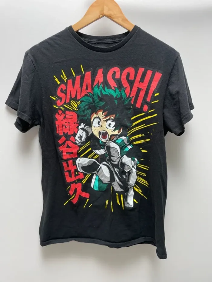 My Hero Academia Anime Black T-shirt Size Medium