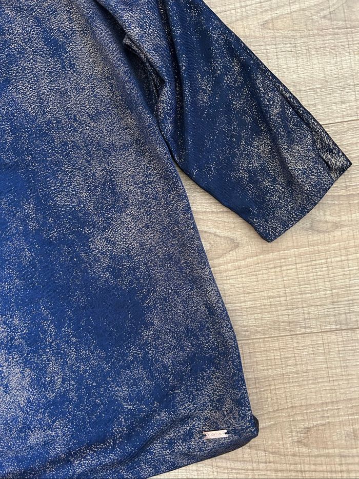 Blouse bleue marine et dorée Vila Joy taille S comme neuve - photo numéro 9