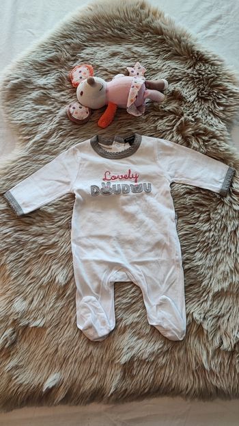 Pyjama blanc Kiabi 1 mois