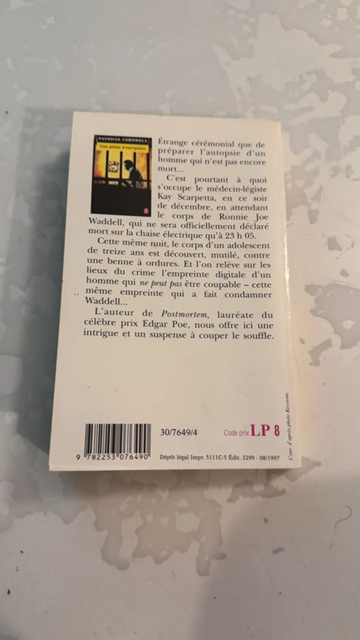 Patricia Cornwell – Une peine d’exception (Kay Scarpetta) Suspense garanti ! - photo numéro 2