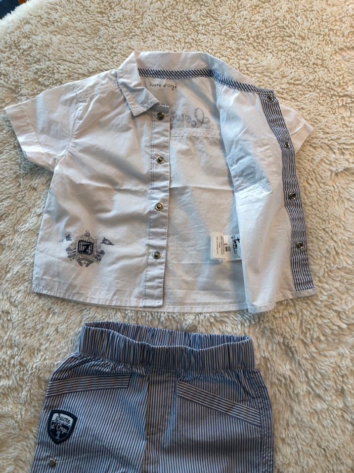 Ensemble short et chemise manches courtes - photo numéro 2